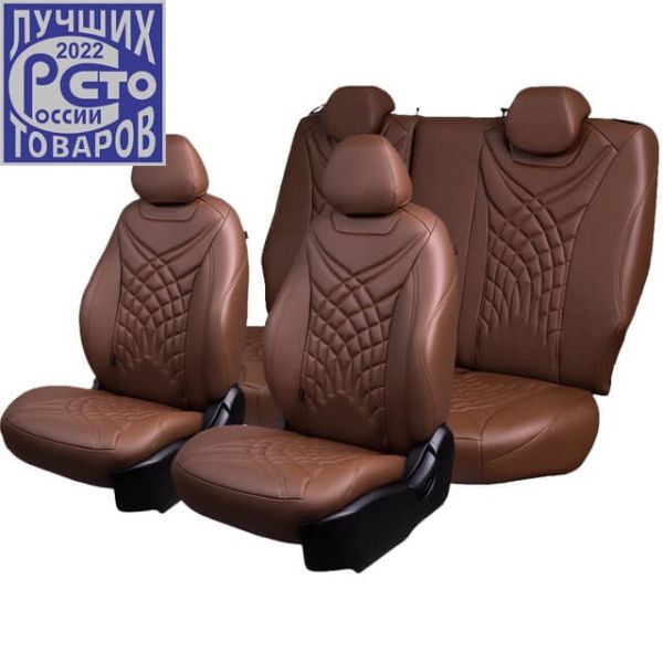 Чехлы Премиум Экокожа Байрон Президент|Жук на Haval M6 2 (2021+)